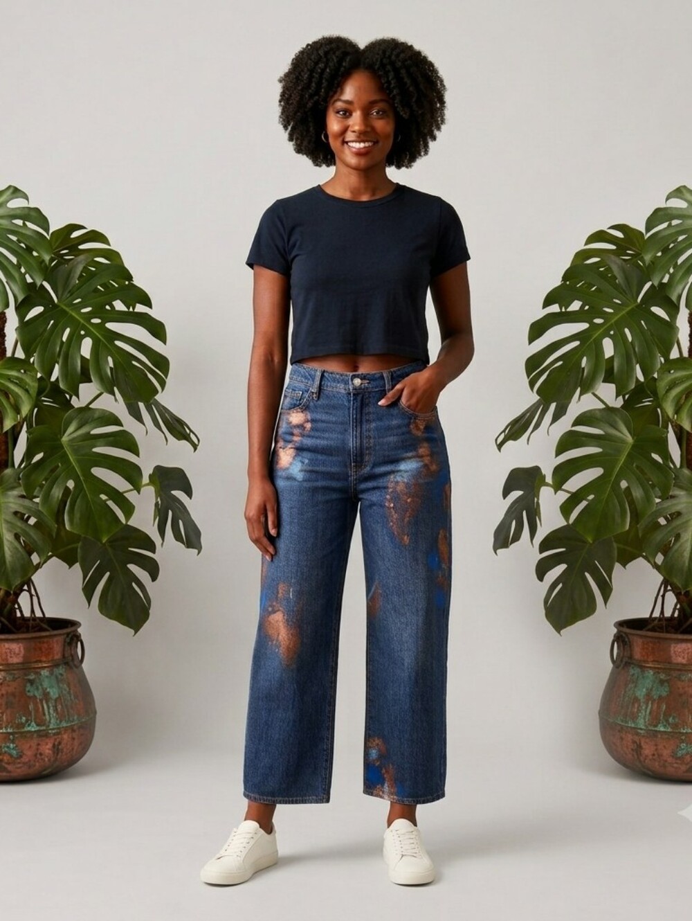 Lauren Ralph Lauren High Rise‎ Relax Crop Atlas Wash Jeans SIZE 10 Grunge Women